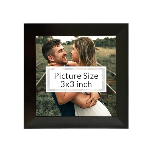 Image of Art Street Fridge Magnet Photo Frames for Home Decor, Living room, Kitchen & Office Decoration Set of 4 (Picture Size: 3x3 Inch), Valentine Gift for Couples, Husband, Wife, Girlfriend, Boyfriend