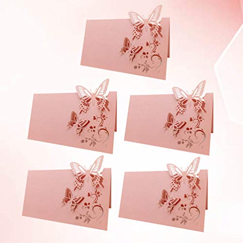 Cartões de mesa NUOBESTY 50 peças, cartões de mesa, cartões de assento com estampa de borboleta, bar