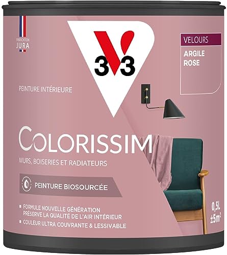 V33 Peinture multi-supports Colorissim® Argile rose Velours 0,5L