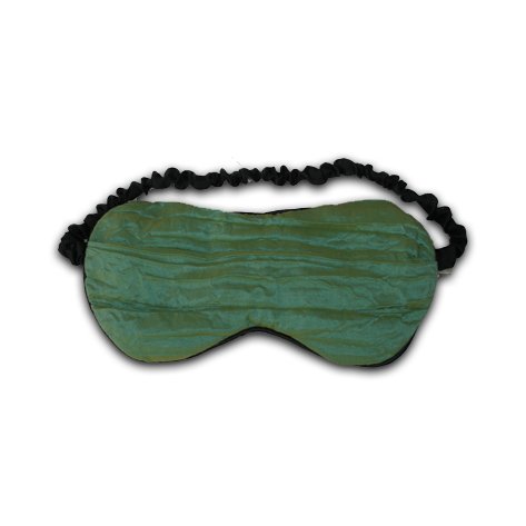 Relaxso Silk Therapy Lavender Eye Mask, Chiffon Crinkle Olive