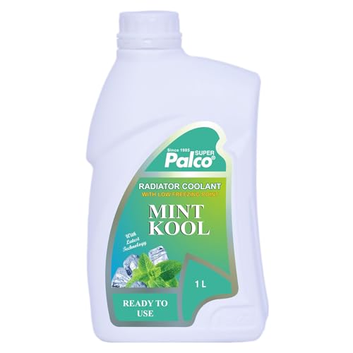 Image of PALCO MINT KOOL Radiator Coolant Ready to Use for Petrol Diesel Engines Cars, Jeep, Commercial Water as a Cooling Medium Vehicles| Ethylene Glycol Based Coolant| Nitrite Amine free 1Litre (Pack 1)