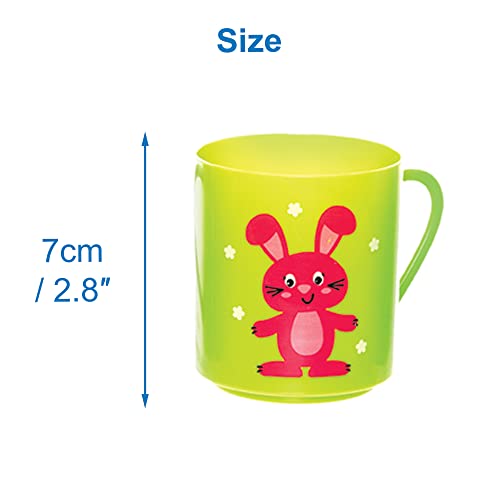 Baker Ross FX479 Easter Characters Plastic Mugs - Pack of 4, Easter Party Bag Fillers for Kids, Blue, Purple, Green, Pink, 7cm high - Image 3
