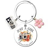 HSUUSDU Camera Keychain Gifts For Photographers - 1 Pcs Cute Photographer Themed Keychain Mini Portable for Photographers Photo Video Lovers Bag Trave Digital Life with Gift Box
