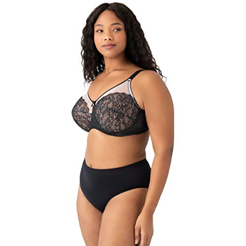 Wacoal Women's Retro Chic Full Figure Underwire bra, Black, 44H