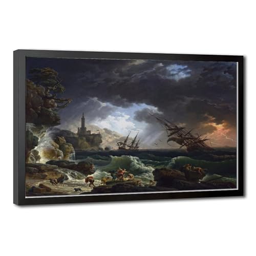 Toile Vernet naufrage pour une décoration de salon chaleureuse