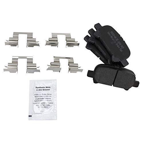 Image of TRQ Performance Rear Brake Pad and Rotor Set Semi Metallic Slotted Drilled Calipers Compatible with 2006-2007 Toyota Avalon 2006-2008 Solara