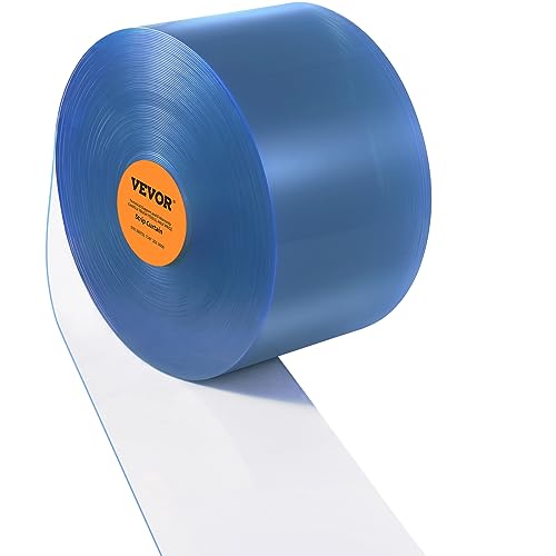 Vevor JZMLGH-50X8 Strip Curtain, 50' Length X 8 Inch Width X 0.08 Inch Thickness, Clear Pvc Smooth Curtain Strip Door Bulk Roll, Plastic Door Strips thumb #10