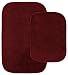 Garland Rug 2-Piece Traditional Nylon Washable Bathroom Rug Set, Chili Pepper Red