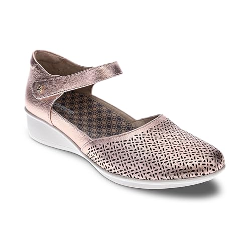 Image of Revere Osaka Mary Jane - Premium Leather - Orthotic-Friendly Removable Insoles - Adjustable Strap - Arch Support - Stylish Wedges for All-Day Comfort