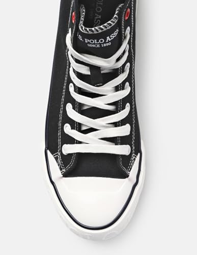 Image of U.S. POLO ASSN. Mens VLAIR Black Mid Top Sneakers-(UK7)(US8)(2FD24544Z01)