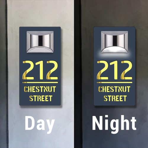 Targa con luce solare personalizzata con taglio