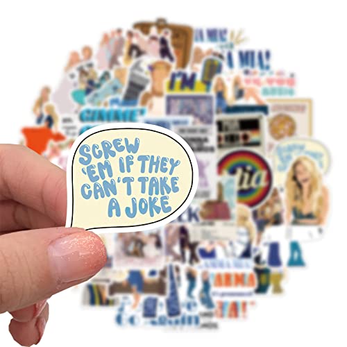 American Stage Show Mamma Mia Decals - 50PCS Motivational Stickers for Laptop, Water Bottle, Skateboard, Refrigerator, Hydro Flasks, Decal, Waterproof Vinyl Decal for Adults, Teens