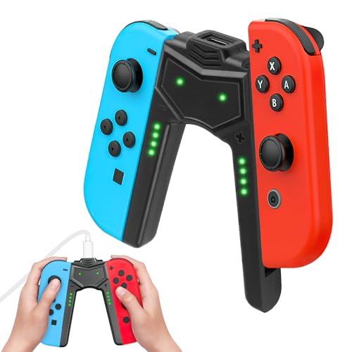 AYHYHLJZJ Support De Charge Pour Joy-Con Switch NS/Switch OLED, Manette De Jeu Pour Joy-Con Nintendo Switch, Manette USB-C En Forme De V, Support De Charge...