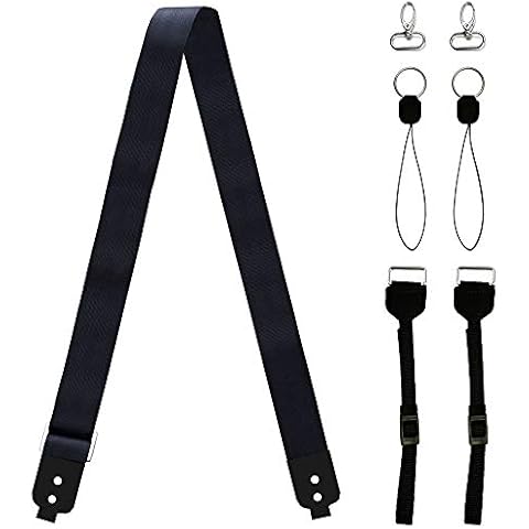 3-in-1 Shoulder Strap for Guitars Cameras Bags - Black Cover