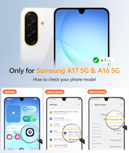 Image of FNTCASE for Galaxy A17 /A16 5G Phone Case, Fit for Magsafe, Screen Protector | Translucent Matte, 14FT Military Grade Drop Protection, Slim Shockproof Protective, for Samsung A 17 A 16 Cover, Ultramarine