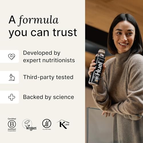 Huel Black Edition Ready-to-Drink | 35g Plant-Based Protein | Complete Nutrition | More Than a Meal Replacement | Gluten-Free | 8x 500ml Bottles (8x500ml, Strawberry Banana)