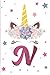 Lettre N: Journal Intime Fille Licorne Monogramme Initiale N Or Rosé Doré Carnet Secret pour Enfant Cahier d'Ecriture & Dessin Carnet de Notes Adulte ... & Fantaisie Princesse Couronne De Rose