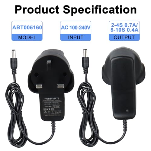 Cargador inteligente NiMH para coche RC que evita la sobrecarga de baterías 2-10S 2