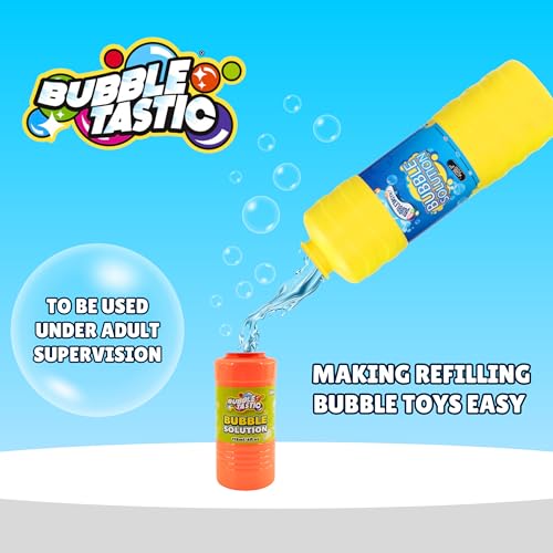 Bubbletastic Seifen Blasen Lösung für Kinder, Riesige Seifen Blasen Flasche, Ersatz für Seifen Blasen Maschine, Seifen Blasen Pistole | 1 Liter