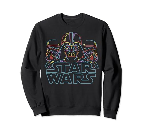 Sweat Star Wars Neon Chalk Sketch pour éviter le froid avec style