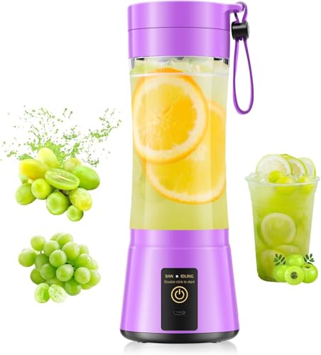 Image of Portable Cordless Smoothie Blender - Personal Size Mini Blender | 12oz Portable Blender Juice Cup, Lightweight & Leak-Proof, Quick Blend, Easy Clean, Freshly Squeezed in Picnic /Sports /Office