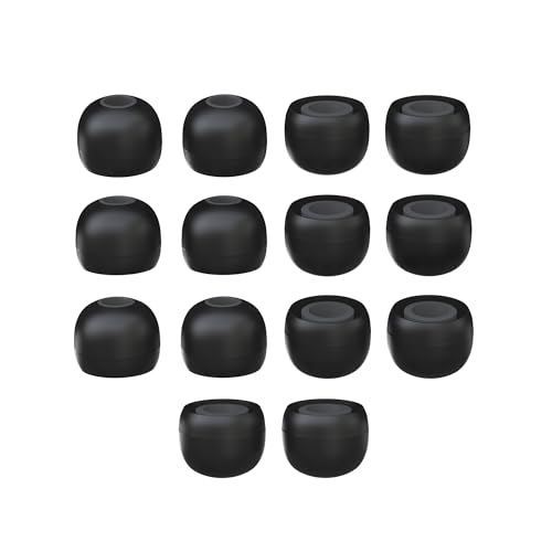 Image of Sounce Premium Replacement Ear Pads - 14 Pcs (7 Pairs) Medium Size Replacement Earpads for Earphones & Bluetooth Earphones - Ultra Soft, Durable, Noise Isolating, Sweat, Black