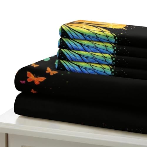 Parure de Lit Papillon Arc-en-Ciel 3D pour Créer un Cocon Douillet dans une Chambre d'Ado - 7