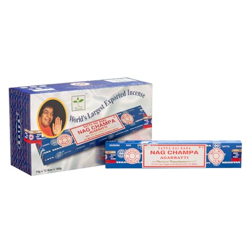 VIE Satya Incense Sticks, 12 Packs x 15g, Nag Champa, Other Colour