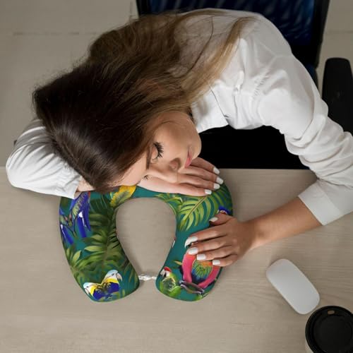 Almohada de viaje ergonómica de espuma viscoelástica negra miniatura 7