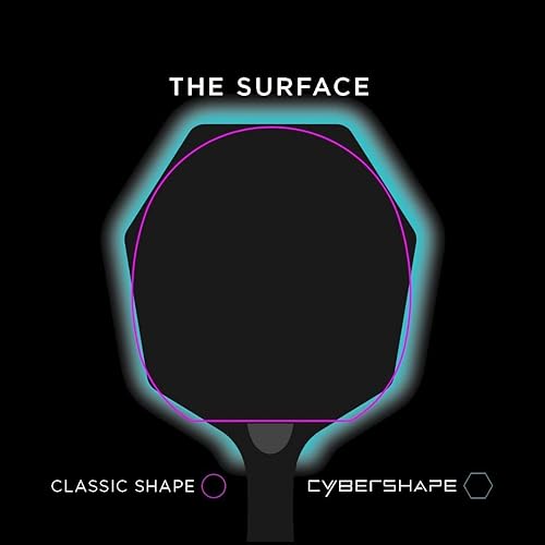 Miniatura 5 de Stiga Cybershape - Cuchilla de tenis de mesa de carbono | Ping Pong Paddle - Diseño único para una zona de golpe más grande y mayor control -