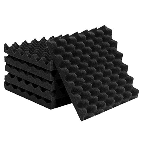 Paneles acústicos, 6 piezas de azulejo de la espuma acústica, paneles de insonorización sonido cuñas de aislamiento de sonido espuma absorbente de decoración de la pared para el Ministerio Cover