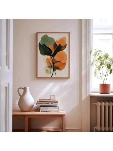Toile abstraite florale 50x70 pour rénover une déco datée - 2