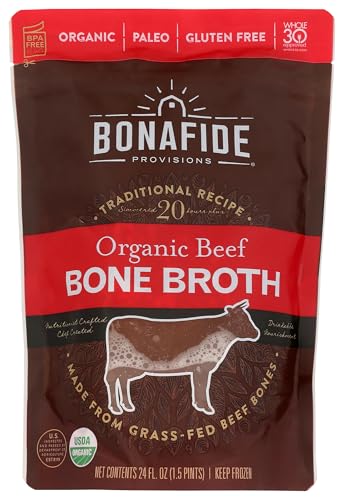 BONAFIDE PROVISIONS Organic Beef Bone Broth, 24 FZ