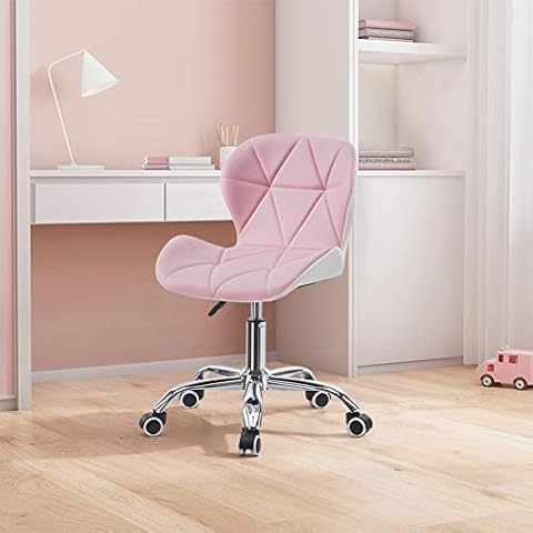 TUKAILAI Silla de Escritorio Rosa y Blanco Cover