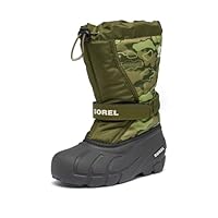 SOREL Children's Flurry Boot - Utility Green, Savory - 5