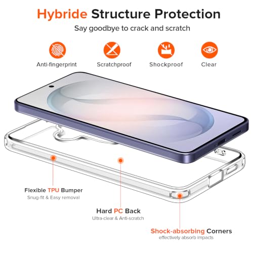 Image of ivoler 3-in-1 Case for Samsung Galaxy S26 Plus 6.7 inch, Clear