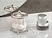 InterDesign York Lyra Vanity Cotton Swab Holder Canister, Satin/Clear