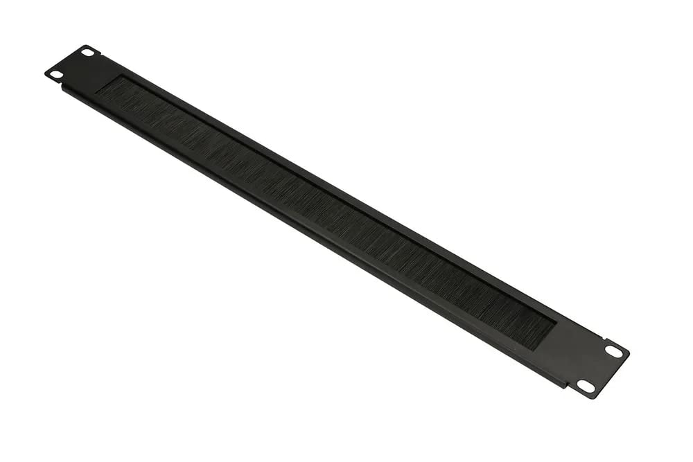 Extralink Organisation de câbles 1U Montage Horizontal avec Passoire à Brosse Noire