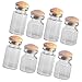 LOGOFUN 24 Pcs Mini Glass Bottle 1:12 Scale Glass Jars Model with Cork Dollhouse Storage Jars Ornaments
