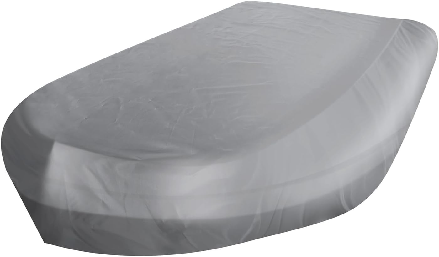 Boot Abdeckplane Schlauchboot, 210D Oxford-Stoff Tarpaulin Wasserdicht Staubdicht UV-Beständig reißfest Liegeplane Abdeckung Cover, Schützen Kajak Kanu Angelboot (Grau, 330 * 94 * 46cm)