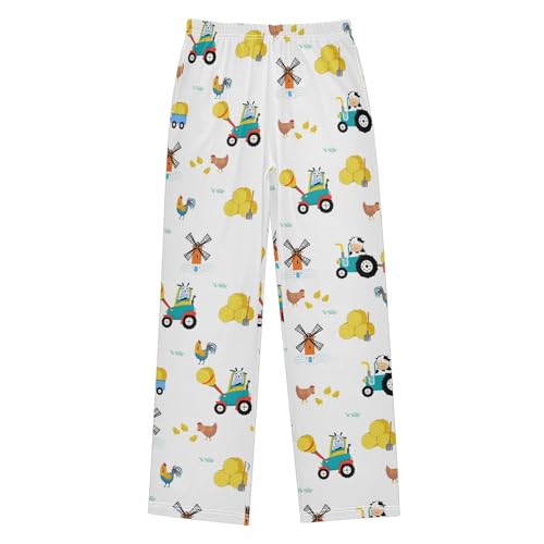 Boys' Pants Cute Tractor Chicken Snail Haystack Long Bottoms Jogger Pants Elastic Waist Trousers with Pockets S-XL - Main Image