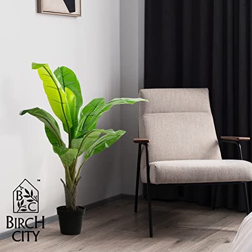 50" Faux Potted Banana Tree, Artificial Plant For Home Office, Green #TOP1