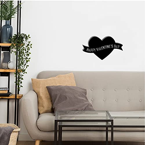Image of eCraftIndia Happy Valentine's Day Love Heart Wooden Wall Decor for Living Room Bedroom | Home Wall Decor Items | Wall Art for Home Decor| Valentine Gift for Girlfriend Boyfriend Husband Wife Her Him