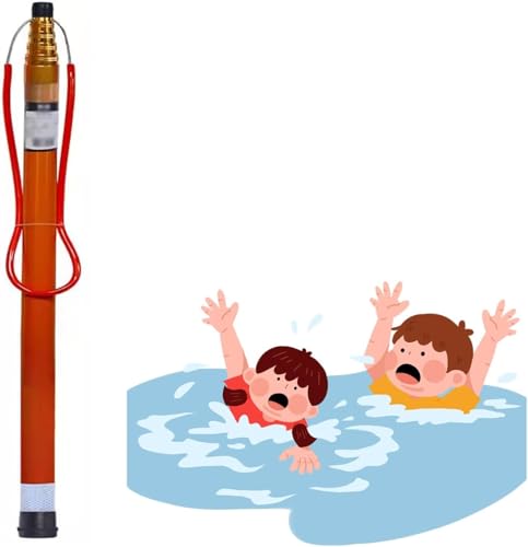 Crochet de sécurité pour piscine pour prévenir les risques de noyade avec perche de 21 pieds