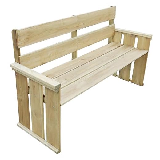 Festnight Banco de Madera de Pino para Jard¨ªn Impregnada 160x55x89 cm