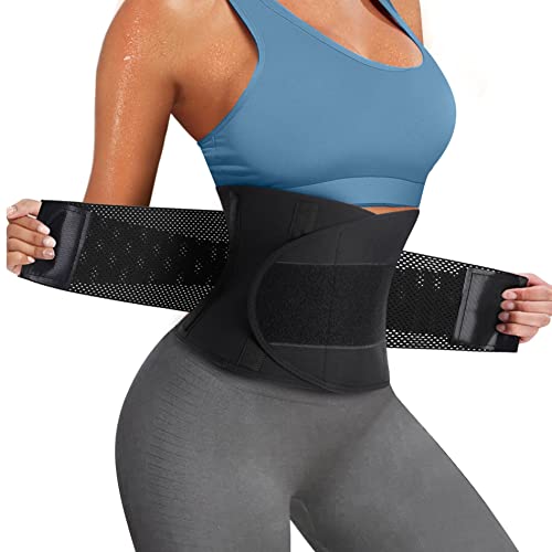 Junlan Womens Waist Trainer Belt Sweat Waist Cincher Trimmer Tummy Control Body Shaper Workout Sports Girdles Band