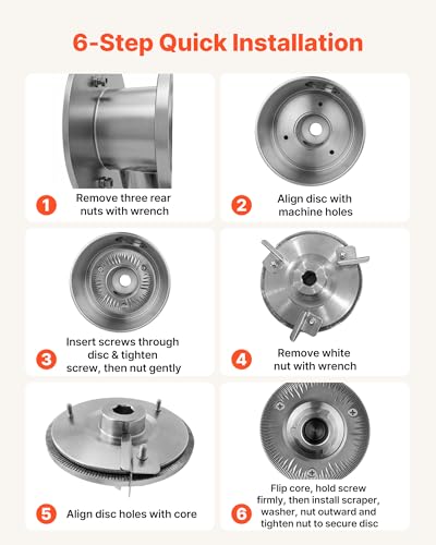 Image of VEVOR 2PCS Grinding Sheets for Electric Grain Mill Grinder, Cast Iron Dry Grinding Discs, Replacement Grinding Plates Compatible with VEVOR HN-2200, HN-3000 Corn Spice Mill Grinder
