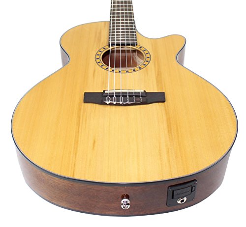 Cort CEC-5 Guitare Folk électro cordes Nylon Naturel brillant - Les Beatles, Paul McCartney, John Lennon, RIngo Starr, George Harrison Cort CEC-5 Guitare Folk électro cordes Nylon Naturel brillant – Image 5