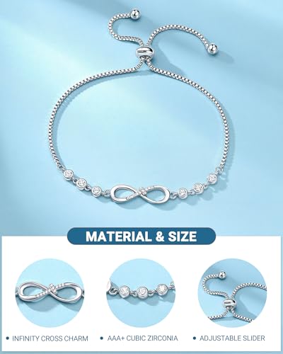 Infinity Cross Bracelet Confirmation Baptism Christian Easter Religious Gifts for Girls Women3