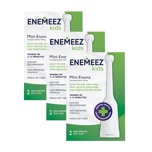 Enemeez Kids Enema, Mini-Enemas for Ages 2-12, Docusate...